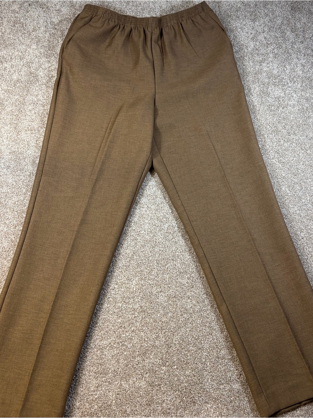 Alfred Dunner Girls Brown Pull-On Dress Pants